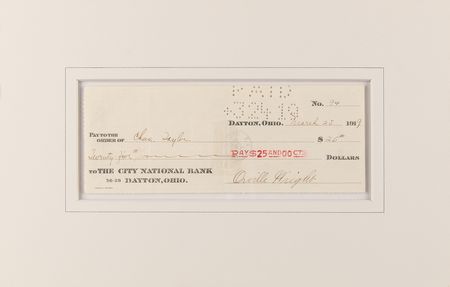 Lot #400 Orville Wright Signed Check to Wright Flyer Engineer Charles Taylor - Image 2