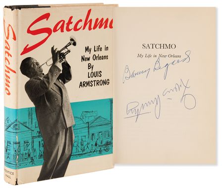 Lot #633 Louis Armstrong and Barney Bigard Signed Book - Satchmo: My Life in New Orleans - Image 1