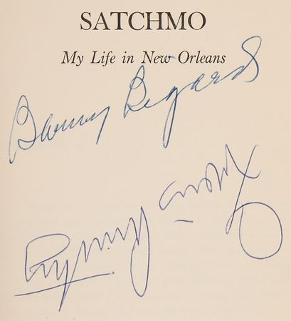 Lot #633 Louis Armstrong and Barney Bigard Signed Book - Satchmo: My Life in New Orleans - Image 2