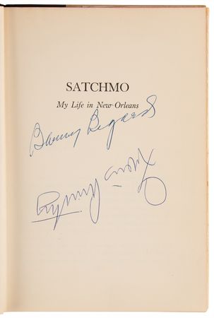 Lot #633 Louis Armstrong and Barney Bigard Signed Book - Satchmo: My Life in New Orleans - Image 4