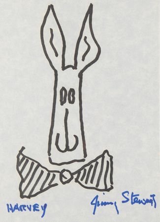 Lot #836 James Stewart Signed Book with 'Harvey' Sketch - Jimmy Stewart and His Poems - Image 3