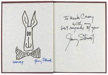 Lot #836 James Stewart Signed Book with 'Harvey' Sketch - Jimmy Stewart and His Poems - Image 5