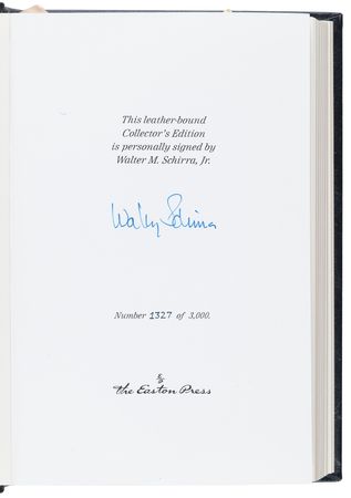 Lot #450 Wally Schirra Signed Book - Schirra's Space (Ltd. Ed. #1327/3000) - Image 4