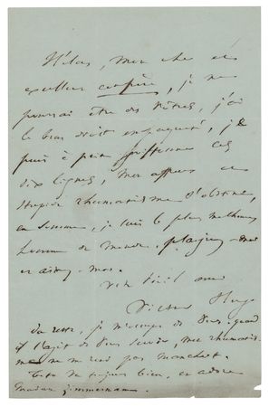 Lot #580 Victor Hugo Autograph Letter Signed - Image 1
