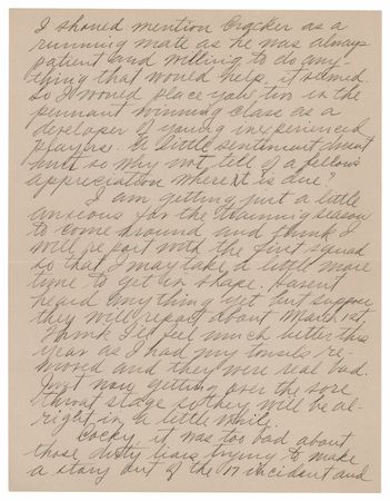 Lot #887 Ted Lyons Autograph Letter Signed to Eddie Collins - Image 2