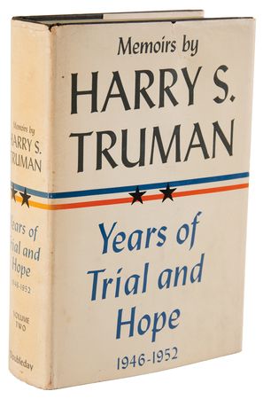 Lot #172 Harry S. Truman Signed Book - Memoirs: Years of Trial and Hope - Image 3