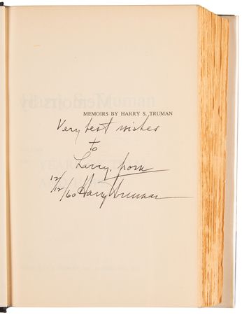 Lot #172 Harry S. Truman Signed Book - Memoirs: Years of Trial and Hope - Image 4