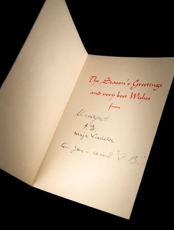 Lot #233 Albert Einstein Signed Holiday Card - Co-Signed by His Sister and Stepdaughter - Image 1