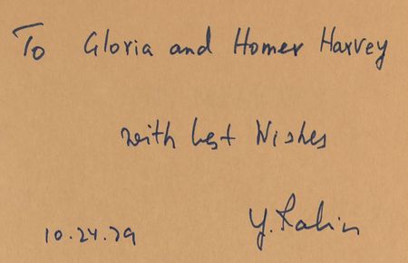 Lot #342 Yitzhak Rabin Signed Book - The Rabin Memoirs - Image 2