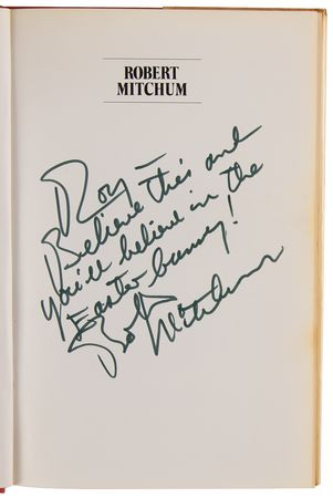 Lot #792 Robert Mitchum Signed Book - A Biography - Image 4