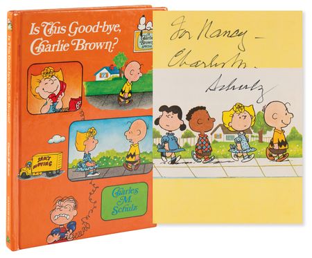 Lot #532 Charles Schulz Signed Book - Is This Good-bye, Charlie Brown? - Image 1