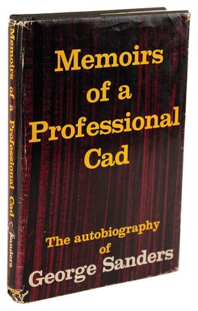 Lot #827 George Sanders Signed Book - Memoirs of a Professional Cad - Image 3