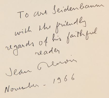 Lot #820 Jean Renoir Signed Book - The Notebooks of Captain Georges - Image 2