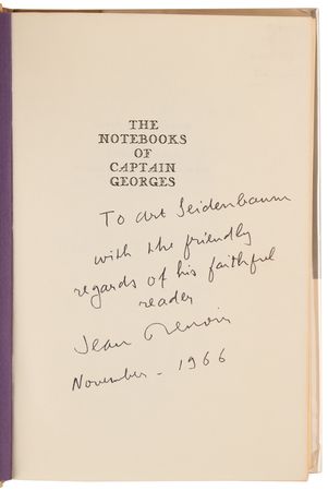Lot #820 Jean Renoir Signed Book - The Notebooks of Captain Georges - Image 4