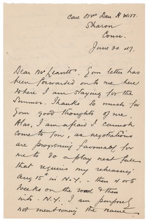 Lot #818 Basil Rathbone Autograph Letter Signed: 