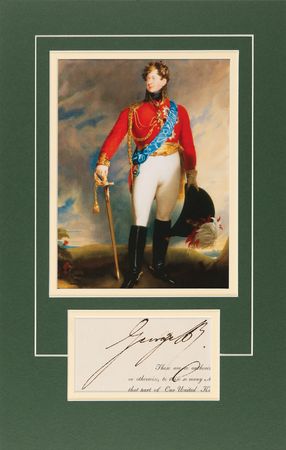 Lot #313 King George IV Signature - Image 1