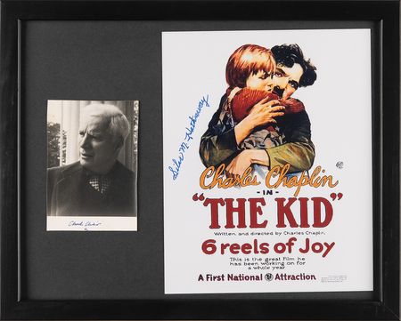 Lot #728 Charlie Chaplin Signed Photograph - Image 1