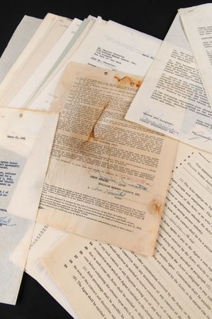 Lot #702 Actors and Actresses (25) Documents Signed with Judy Garland and Frank Sinatra - Image 1