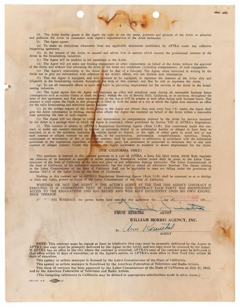 Lot #702 Actors and Actresses (25) Documents Signed with Judy Garland and Frank Sinatra - Image 3