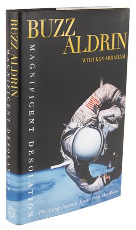 Lot #409 Buzz Aldrin Signed Book - Magnificent Desolation - Image 3