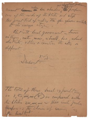 Lot #19 Franklin D. Roosevelt Hand-Annotated Speech Draft on Taxes: 