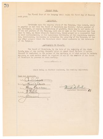 Lot #276 Thomas Edison Document Signed for His Election as Chairman of the Edison Storage Battery Company - Image 9