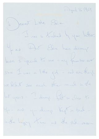 Lot #24 Jacqueline Kennedy (2) Autograph Letters Signed to Grey Gardens Cousin Edith Beale - Image 2