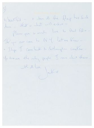Lot #24 Jacqueline Kennedy (2) Autograph Letters Signed to Grey Gardens Cousin Edith Beale - Image 6