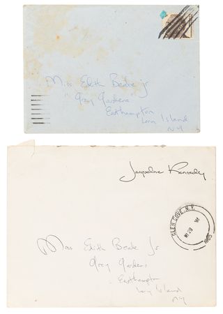 Lot #24 Jacqueline Kennedy (2) Autograph Letters Signed to Grey Gardens Cousin Edith Beale - Image 8