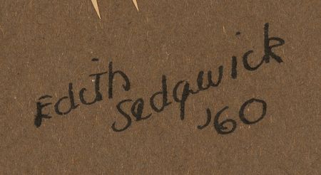 Lot #696 Edie Sedgwick Signed Original Drawing - Lion - Image 3