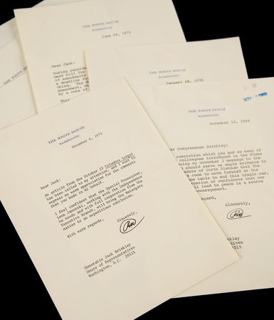 Lot #45 Richard Nixon Collection of (9) Typed Letters Signed as President on Vietnam, Watergate, and Legislation - Image 1