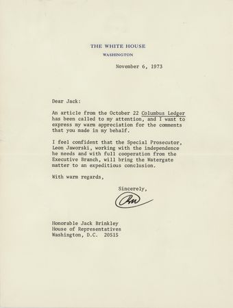 Lot #45 Richard Nixon Collection of (9) Typed Letters Signed as President on Vietnam, Watergate, and Legislation - Image 10