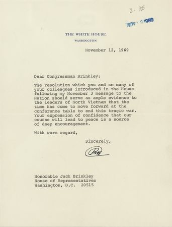 Lot #45 Richard Nixon Collection of (9) Typed Letters Signed as President on Vietnam, Watergate, and Legislation - Image 2