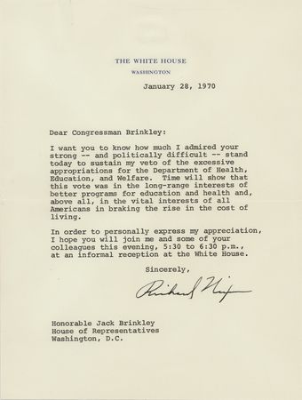 Lot #45 Richard Nixon Collection of (9) Typed Letters Signed as President on Vietnam, Watergate, and Legislation - Image 3
