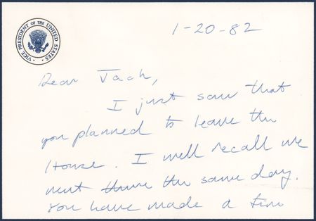 Lot #59 George Bush Autograph Letter Signed as Vice President - Image 1
