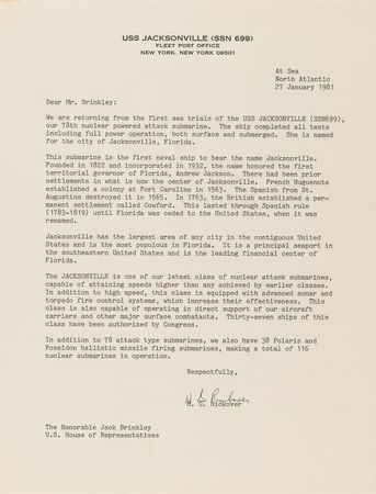 Lot #387 Hyman G. Rickover Collection of (7) Typed Letters Signed - Image 6