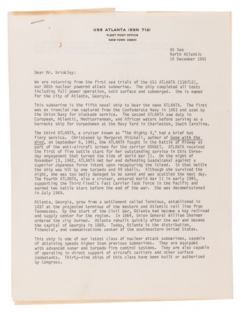 Lot #387 Hyman G. Rickover Collection of (7) Typed Letters Signed - Image 7