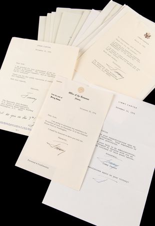 Lot #46 Jimmy Carter Collection of (24) Typed Letters Signed with (18) as President - Image 1