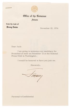 Lot #46 Jimmy Carter Collection of (24) Typed Letters Signed with (18) as President - Image 2