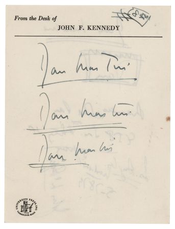 Lot #120 John F. Kennedy Handwritten Notes - Image 1