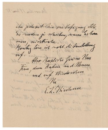 Lot #473 Ernst Ludwig Kirchner Autograph Letter Signed - Image 2