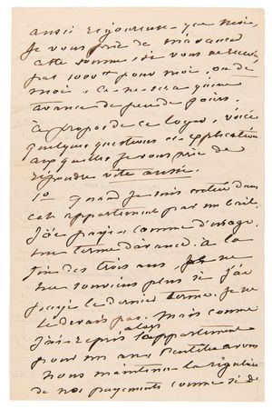 Lot #560 George Sand Autograph Letter Signed on Frederic Chopin's Health: 