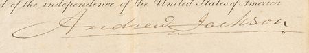 Lot #107 Andrew Jackson Patent Document Signed as President - Image 2