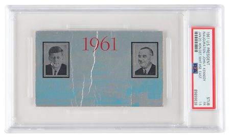Lot #124 John F. Kennedy Presidential Inauguration Ticket Stub - PSA FR 1.5 - Image 1