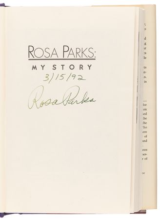 Lot #334 Rosa Parks Signed Book - My Story - Image 4
