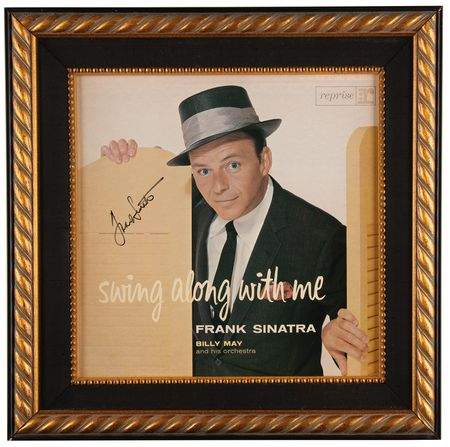 Lot #699 Frank Sinatra Signed Album - Swing Along with Me - Image 1