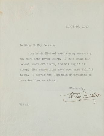 Lot #750 W. C. Fields (2) Typed Letters Signed - Image 2