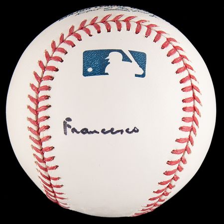 Lot #216 Pope Francis Single-Signed Baseball - Image 1