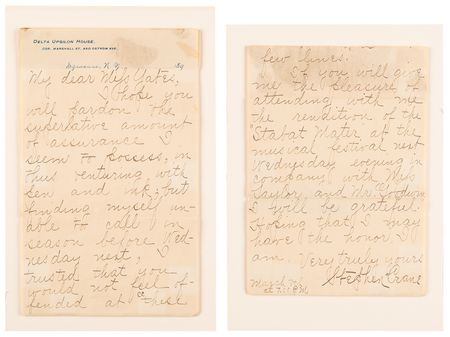 Lot #546 Stephen Crane Autograph Letter Signed on 'Delta Upsilon House' Letterhead - Dating to His Brief Time at Syracuse University - Image 1