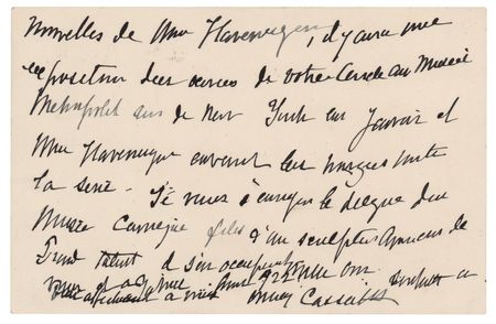 Lot #472 Mary Cassatt Autograph Letter Signed - Image 2